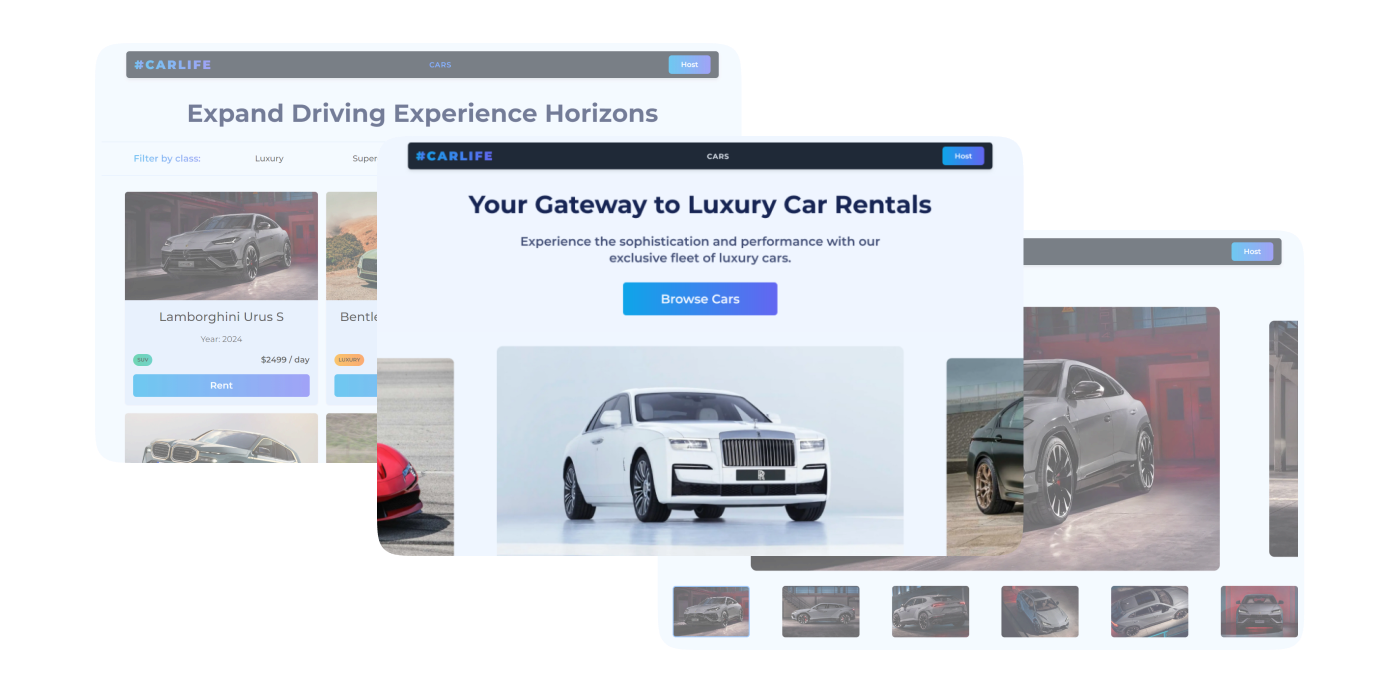 Screen mockup of Carlife project