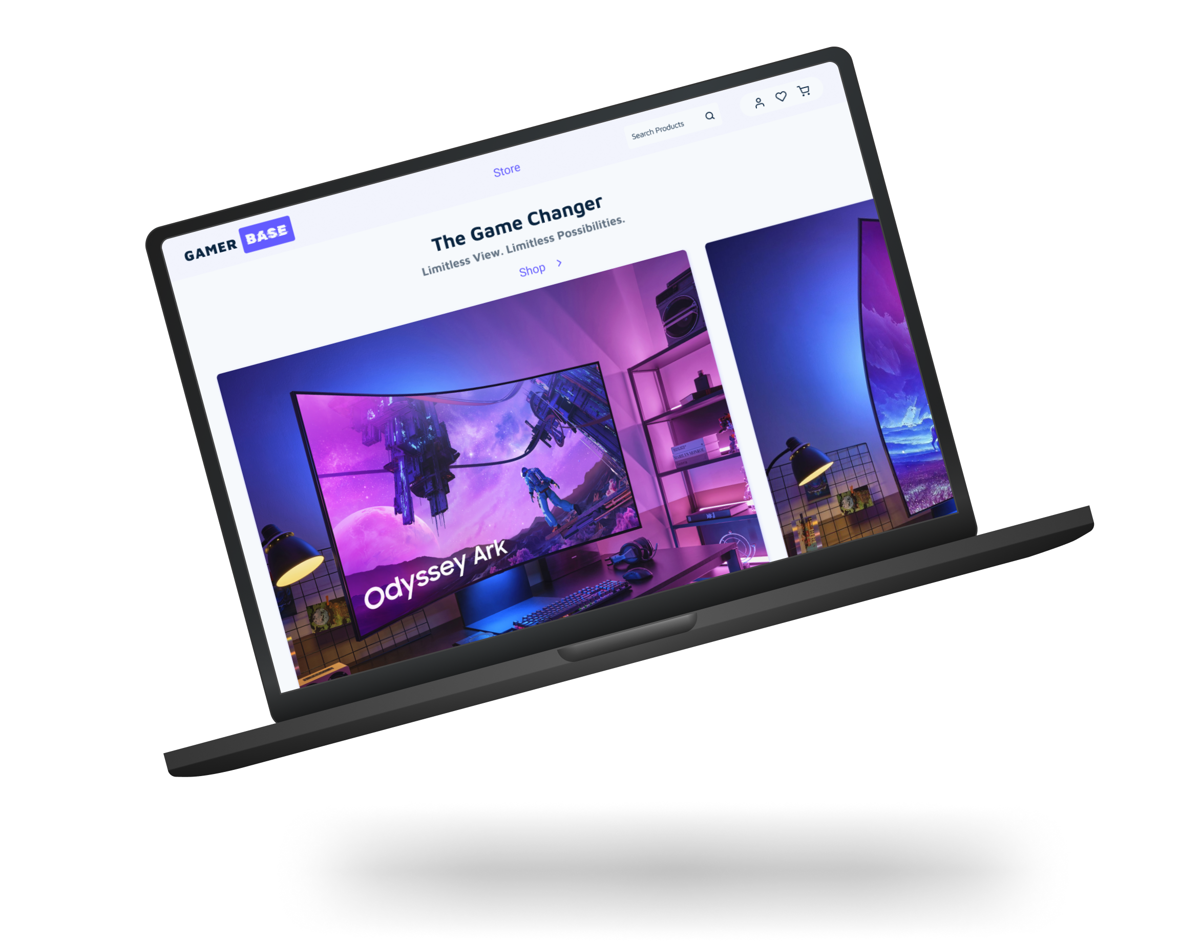 Screen mockup of GamerBase project